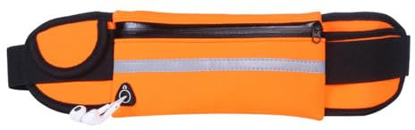 Wasserdichte Sport-Fanny-Tasche für Laufen und Fitness, Anti-Diebstahl-Handy-Gürteltasche, verstellbar, leicht, für Wandern, Radfahren und Reisen (10,2–15,2 cm), Orange, Liegen brach