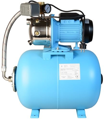 Kit Hydrophore 50L Hydrophore Pompe à Eau Maison JS 1100 Hydrophore (1100 W, 3600 l/h, max. levage 50 m) FORT EFFICACE