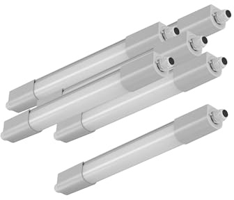 ELG Leuchten LED Feuchtraumleuchte 60cm 6er Set 6500K 17W 2200lm IP66 | Wasserfest Garagenbeleuchtung Werkstattlampe Kellerleuchte