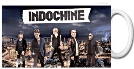 PRESENT Mug Tasse céramique Indochine personnalisé. Octogonal, 300ml, Style Moderne, Résistant à la Chaleur, Tasse à Café pour Boisson Chaude, 8x8x9cm