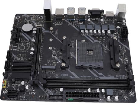 Diyeeni B450 Motherboard AM4 DDR4 Motherboard for Ryzen 1st 2nd 3rd 4th 5th Gen, PCI E X16 Graphics Card Slot, M.2, 4*SATA 3.0 Ports, HDMI & VGA, 5.1 Surround Sound, RJ45