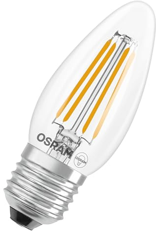 OSRAM LED lamp Star Candle Shape B40 Filament 3.4W Clear E27 | LED Star Classic B 40 Filament, LED Lamps, Clear, 35 mm Diameter, 15000 h, Pack of 6
