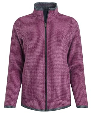 Weird Fish Ariana Full Zip Grid Fleece Purple Wine Size 16. (Jumper/Sweater/Fleece)
