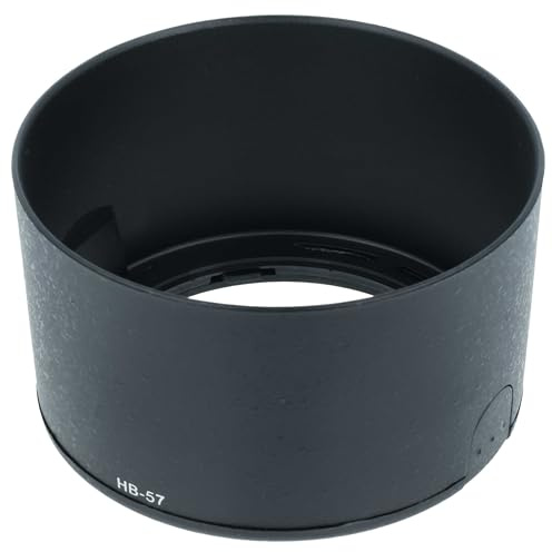 vhbw Gegenlichtblende Ersatz für Nikon HB57 | HB-57 für 58mm Objektiv - Schwarz, Kunststoff, Rund, 8,4 cm