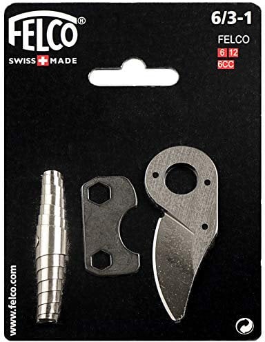 FELCO 6/3-1 Set di ricambi con lama/strumento/molla, argento (accessori per forbici da giardino FELCO 6-12, 35 x 15 x 5 cm)