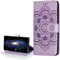 LEMAXELERS Nokia 2.4 Hülle,Für Nokia 2.4 Handyhülle Prägung Mandala-Blume Flip Case PU Leder Cover Magnet Schutzhülle Tasche Ständer Handytasche für Nokia 2.4,LD Mandala Purple