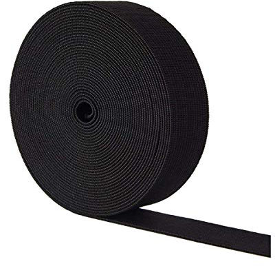 LIMIMIH Gummiband zum Nähen, 5 Meter schweres Stretch-Gummiband (schwarz, 25 mm)