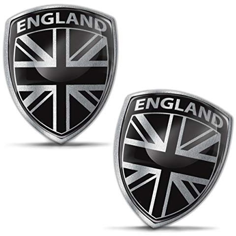 Biomar Labs 2 x Aufkleber 3D Gel Silikon Abzeichen Stickers Auto Motorrad Fahrrad Fenster Tür PC Handy Tablet Laptop England UK GB Grossbritannien Union Jack Great Britain Flagge Fahne Flag F 151