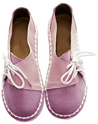 Minetom Donna Espadrillas Mocassini Flats Sandali Corda Intrecciato Estivi Slip-On Scarpe Loafers Scarpe da Passeggio A Viola 43 EU