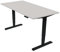 Ergotopia Desktopia Pro X Elektrisch höhenverstellbarer Schreibtisch, Ergonomischer Stehtisch für Büro oder Home Office (Grau, Gestell Schwarz, 180 x 80 cm)