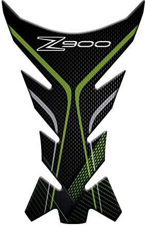 Motorcycle PARASERBATOIO RESINATO ADESIVO EFFETTO 3D, COMPATIBILE con KAWASAKI Z900 (VERDE)
