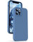 Supdeal Liquid Silikon Hülle für iPhone 12 Pro, [Kameraschutz] [Anti Fingerabdruck] [Kabelloses Laden] Flüssige Silikon Handyhülle Schutzhülle, Eingebaute Mikrofaser Case Cover, 6,1, Blau