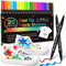 ANYUKE 20 Dual Tip Textilstifte Waschmaschinenfest: Textilmarker Stoffmalstifte Waschfest Stofffarbe, Permanent Stoffmalfarben Stifte fürT-Shirts, Schuhe, Stoffbeutel, DIY-Basteleien