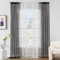 MIULEE Gardine Vorhänge Schwarz Transparente Wohnzimmer Modern Gardine Zweifarbiger Schiebevorhänge Vorhänge Gardinenschals Schlafzimmer 2er Set 140x245cm