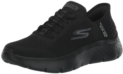 Skechers, Go Walk Flex Grand Entry Donna, Black Textile/Trim, 37.5 EU