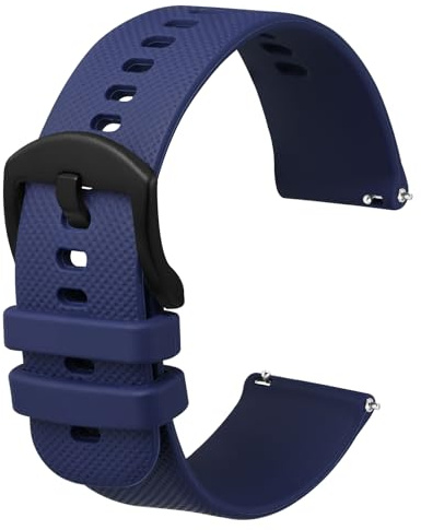 Anbeer Silikon Uhrenarmbänder für Herren Damen, Ersatzarmbänder mit Schnellverschluss 16mm 18mm 19mm 20mm 21mm 22mm 24mm