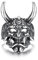 GTHIC Men’s Stainless Steel Japanese Oni Mask Skull Rings Vintage Hannya Half Mask Jewelry Size 10