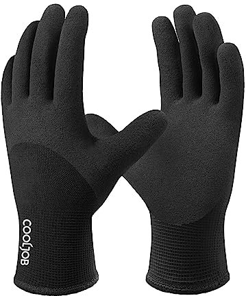 COOLJOB Arbeitshandschuhe Winter Thermo Kälteschutz Handschuhe Warme Winterhandschuhe Gartenhandschuhe, Thermofleece gefüttert, Größe 7/S, 1 Paar