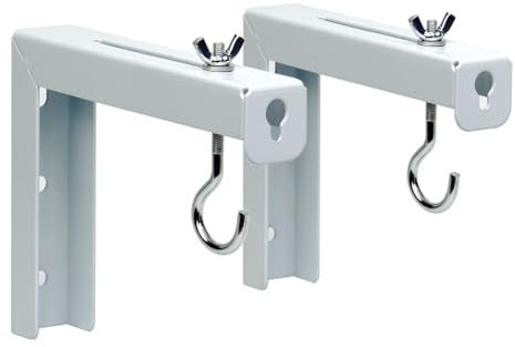 Simpls 2 Pack Projector Curtain Hangers, Projector Screen L Bracket, Adjustable Extension Bracket, Stand, Mounting Hanger Bracket