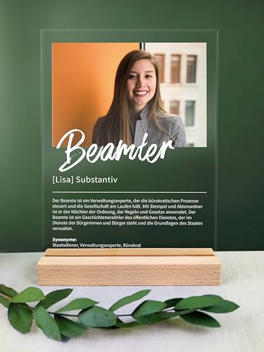 Beamter Geschenk personalisiert - Acryl Geschenk - Definition: Beamter - Beamter Auf Lebenszeit, Beamter Auf Lebenszeit Geschenk, Beamte Geschenke, Beamter Pension, Beamter Geschenk