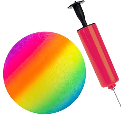 Pelota Blanda De PVC Para Niños,PVC Bola Arcoiris Pelota De Inflable,Pelota De Playa,Balones De Agua Pelota Hinchable Pelotas,Con bomba,Para Niños Adultos Interior Exterior Playa Piscina
