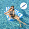 QYDMIN Luftmatratze Pool, Pool Spielzeug 4 In 1 Aufblasbare Wasserspielzeug Pool Zubehör, Pool Aufblasbar Wasser Hängematte für Sessel Matratzen Sitz Schwimmmatratze mit Infloator-Pumpe (Blue)