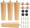 HO2NLE 4 Stück Möbelfüße Holz Tischbeine Ersatz Sofafüße Möbelbeine Holzbeine Konisch Schrankfüße für Möbel Sofa Bett Schrank Beine Couch Stuhl (15CM)