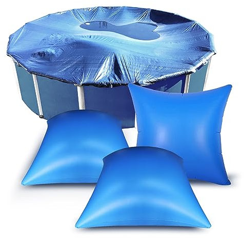 Cuscino Piscina Invernale Quadrato 4×4ft, Cuscino Aria Piscina Copertura Invernale, Cuscino Gonfiabile Invernale Piscina, Accessori per Copertura Piscina Galleggiante Svernante Kit (3 Pezzi)