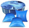 Coussin Piscine Hivernage Carré 4×4ft, Coussin Gonflable Piscine Hivernage, Ballon Hivernage Piscine Hors Sol Hiver, Flotteur Hivernage Piscine, Accessoires Spa Oreiller de Piscine (3 Pièces)