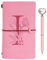 Initialen PU Leder Notizbuch mit Stift, Rosa Nachfüllbar Tagebuch für Frauen Mädchen, Reisetagebuch Skizzenbuch Notebook Geschenk für Freundin Schwestern Lehrer Abschluss Geburtstag Weihnachten I