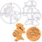 BAKERLOGY Sat von 2 Realistischer Ritter Ausstechformen (Formen: Ritterhelm mit Gefieder und Ritter auf Pferd)
