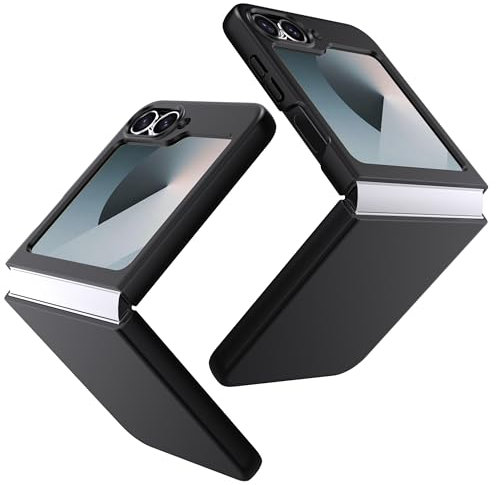 Natbok Case for Z Flip 6, [Carbon Fiber Texture] Military-Grade Shockproof Soft Flexible TPU Slim Anti-Scratch Z Flip 6 Phone Case Cover,Black