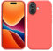 kwmobile Handyhülle für iPhone 16 Hülle, für iPhone 16 Case - Hülle Silikon - kabelloses Laden - Neon Koralle