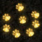 NKFOOPDU Solar Pfotenabdruck Lichter, (4 Stück) LED Licht Katze Hund Tier Solar Lichterkette Außen Dekoration, Wasserdicht Gartenlicht für Garten Terrasse Hof Dekor Gehweg (Warmweiß)