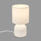 Briloner - Lampe de table avec abat-jour en tissu, interrupteur à fil, pied en céramique, lampe de chevet, lampe de table, lampe de bureau et lecture, 15x28 cm, blanc