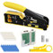Pass Through RJ45 Crimp Tool: Ethernet Crimping Tool with 50pcs CAT6 Pass-Through Connectors and Network Cable Tester Cat5 Cat5e Cat6 Crimping Tool Kit
