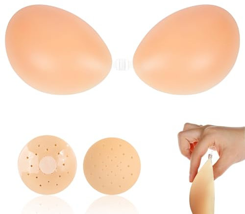 SUNXBUK Sujetador Adhesivo,Sujetador Sin Tirantes,Invisible Push Up,Silicona Reutilizable,Adhesivo Adecuado para Todo Tipo de Prendas Vestidos de Boda y de Dama Honor-B