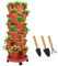 Sthrucrack Jardinière empilable, Tour de Jardin Verticale, Ensemble de jardinières Verticales pour Fraises, Herbes, Fleurs (Terracotta, 6 Niveaux)