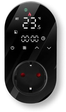 MelkiSmart Wi-Fi Thermostat - Serie 12 Termostato Touchscreen Programmabile per Condizionatori d'aria a 4 tubi - Controllo Remoto dal Cellulare, Compatibile con Alexa, Google Home e IFTTT