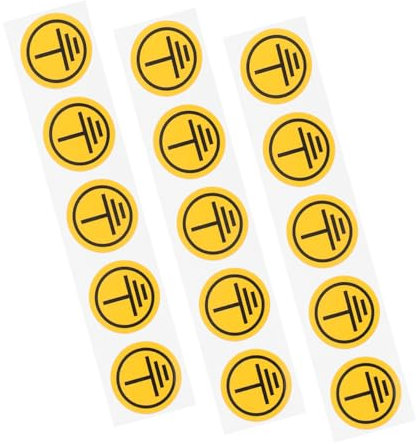 BELLIFFY 15stücke Aufkleber Mit Erdungssymbolen Sicherheitswarnetiketten Für Maschinen Schutzerdungsetiketten Schild Für Schalttafelräume Etikett Für Elektrische