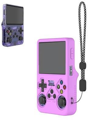 Protective case for R36S Retro Handheld Video Game Console with precise holes environmentally friendly materials, scratch-resistant, shock-resistant, washable&Comfortable touch,Purole