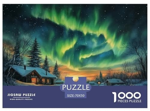 1000 Teile Nordlichter Puzzle Lernspiel Spielzeug Wohnungsdeko Polar Auroras Puzzle Perfekt Für Damen, Herren, Kinder Ab 14 Jahren 70x50cm/1000pcs