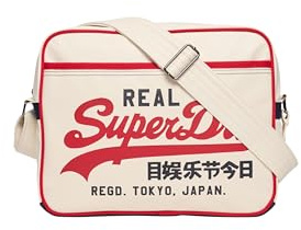 Superdry Damen Retro Alumni Messenger-Tasche Winterweiß 1SIZE
