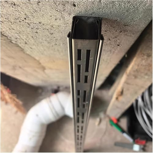 EYRMQWJPC Canal de Drainage à Usage intensif, Grille de Canal Drainage en Acier Inoxydable 304, for Piscine et allée, 5X(3-5) cm(3 Pieces,WxH/5x3cm)