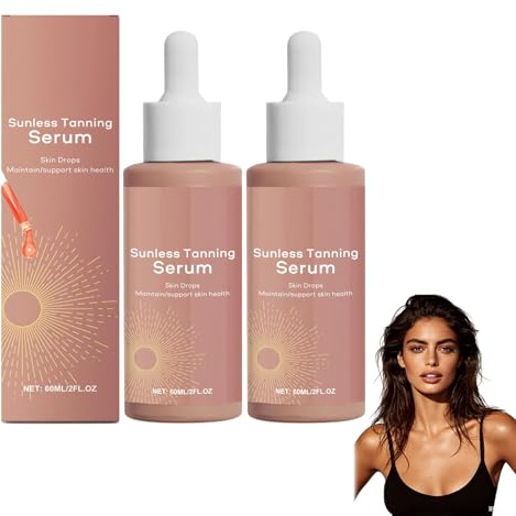 2PCS Selbstbräunungskonzentrat, 2026 Selbstbräunungstropfen, Flüssiges Selbstbräuner Serum, Verbessern Sie Ihren Natürlichen Hautton, Selbstbräuner für Körper und Gesicht, für Alle Hauttypen