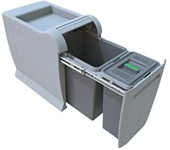 ELLETIPI City PTA 3045 A Differentiated Pull-Out Bin for Base, Grey, 28 x 47 x 44 cm
