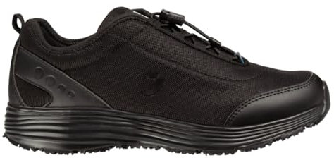 Oxypas Safety Jogger Sicherheitstrainer Damen - Maud - Bequemer, Rutchfest und mit Elastischen Schnürsenkeln, Schwarz EU 40