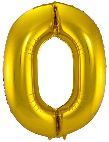 Folat 631808 - Folienballon Zahl 0 - gold - ca. 86 cm
