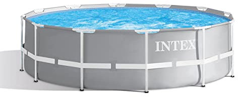 Intex Frame Pool Set Prism Rondo, grau, 366 x 122 cm, 26718FR