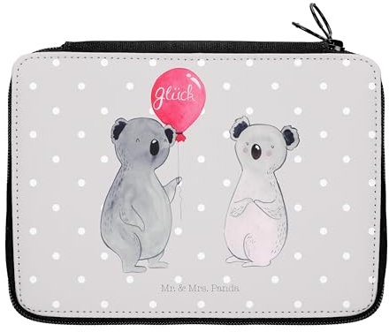 Mr. & Mrs. Panda Federmappe Koala Luftballon - Geschenk, Schülerin, Federmappe Einschulung, Motiv, Geburtstag, Koalabär, Stiftetasche, Schüler,